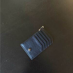 Black Card Holder with Gold Accent